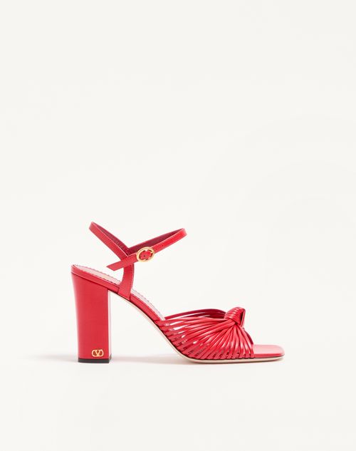 Valentino Garavani - Annet Kidskin Sandal 90mm - Coral - Woman - Sandals
